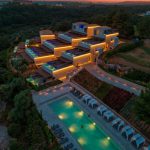 Aerial Photo of the Hotel Night